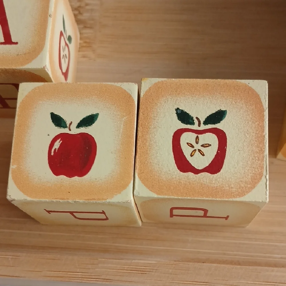 Wooden Apple Cart Decor As Is